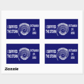Sticker Rectangulaire Hurricane Sandy (Feuille)