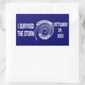 Sticker Rectangulaire Hurricane Sandy (Sac)
