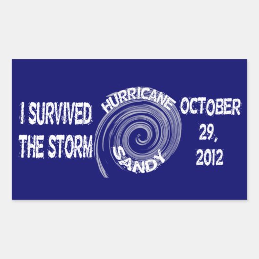 Sticker Rectangulaire Hurricane Sandy (Devant)