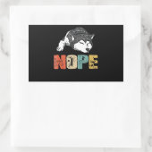 Sticker Rectangulaire Husky | Hope Funny Siberian Husky Amoureux des chi (Sac)