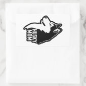 Sticker Rectangulaire Husky Maman (Sac)