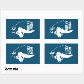 Sticker Rectangulaire Husky Maman (Feuille)