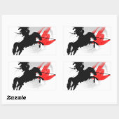 Sticker Rectangulaire Hussard polonais - Husaria, Polska (Feuille)