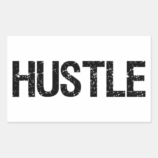 Sticker Rectangulaire Hustle (Devant)