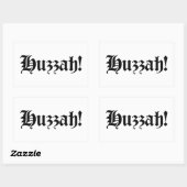 Sticker Rectangulaire Huzzah ! {Typographie médiévale} (Feuille)