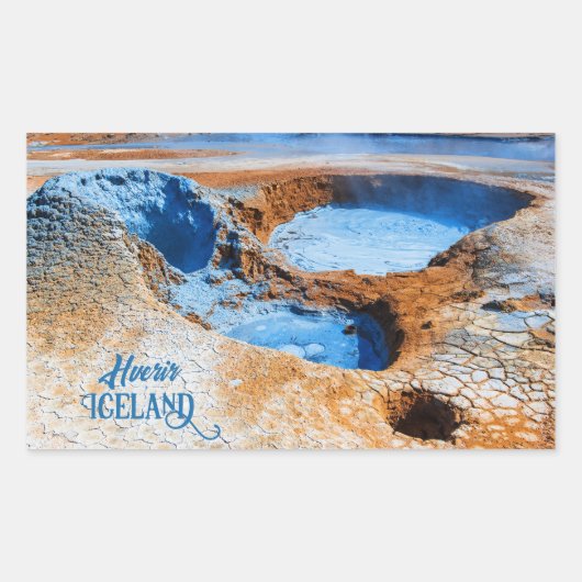 Sticker Rectangulaire Hverir, Islande (Devant)