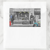 Sticker Rectangulaire HWY 51 Argent (Sac)