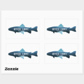 Sticker Rectangulaire Hyco Lake North Carolina Fish (Feuille)