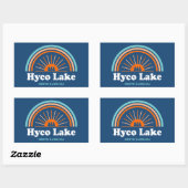 Sticker Rectangulaire Hyco Lake North Carolina Rainbow (Feuille)