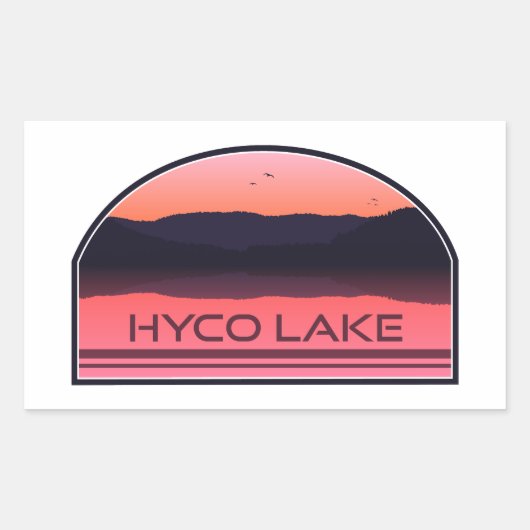 Sticker Rectangulaire Hyco Lake North Carolina Red Sunrise (Devant)
