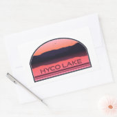 Sticker Rectangulaire Hyco Lake North Carolina Red Sunrise (Enveloppe)