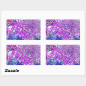 Sticker Rectangulaire Hydrangea élégant violet et bleu limelight (Feuille)