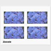 Sticker Rectangulaire Hydrangea macrophylla violette rustique (Feuille)