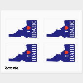 Sticker Rectangulaire I Coeur (Amour) Idaho (Feuille)