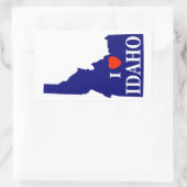 Sticker Rectangulaire I Coeur (Amour) Idaho (Sac)