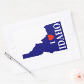 Sticker Rectangulaire I Coeur (Amour) Idaho (Enveloppe)