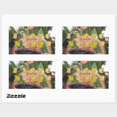 Sticker Rectangulaire I (Coeur) Kenya Buffalo Patch/Print (Feuille)