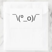 Sticker Rectangulaire I Dunno LOL\\(º_o)/° Emoticon Japonais Kaomoji (Sac)