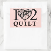 Sticker Rectangulaire I Heart 2 Quilt par FiberFlies (Sac)
