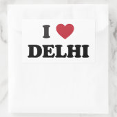 Sticker Rectangulaire I Heart Delhi Inde (Sac)