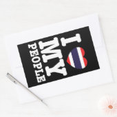 Sticker Rectangulaire I Heart (Love) My Thai People (Enveloppe)