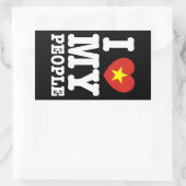 Sticker Rectangulaire I Heart (Love) My Viet People (Sac)