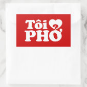 Sticker Rectangulaire I Heart (Love) Pho (Tôi PHỞ) (Sac)