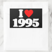STICKER RECTANGULAIRE I LOVE 1995 (Sac)
