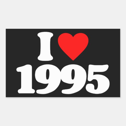 STICKER RECTANGULAIRE I LOVE 1995 (Devant)