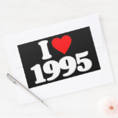 STICKER RECTANGULAIRE I LOVE 1995 (Enveloppe)