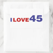 Sticker Rectangulaire I Love 45 (Sac)