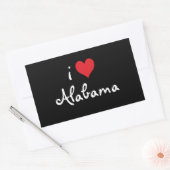 Sticker Rectangulaire I Love Alabama (Enveloppe)