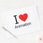 Sticker Rectangulaire I Love Animation (Enveloppe)