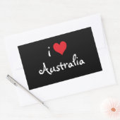 Sticker Rectangulaire I Love Australia (Enveloppe)