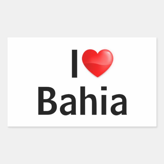 Sticker Rectangulaire I love Bahia (Devant)