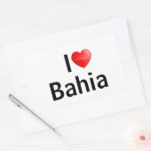 Sticker Rectangulaire I love Bahia (Enveloppe)
