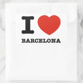 Sticker Rectangulaire I Love Barcelona (Sac)