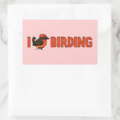 Sticker Rectangulaire I Love Birding VEFL (Sac)