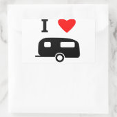 Sticker Rectangulaire I Love Camping (Sac)