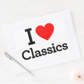 Sticker Rectangulaire I Love Classics (Enveloppe)