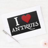 Sticker Rectangulaire I Love (Coeur) Antiquités (Enveloppe)