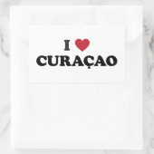Sticker Rectangulaire I Love Curaçao (Sac)