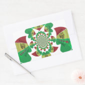 Sticker Rectangulaire I Love Ethiopia Kaleidoscope - Heartfeel Rasta Art (Enveloppe)