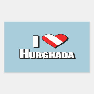 Sticker Rectangulaire I Love Hurghada Diving