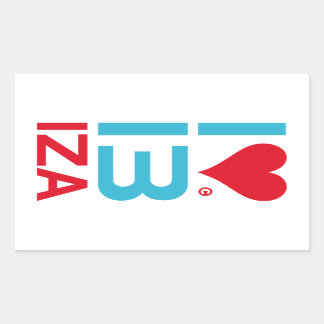 STICKER RECTANGULAIRE I LOVE IBIZA