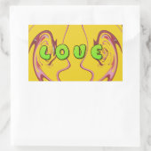 Sticker Rectangulaire I love Jamaica (Sac)