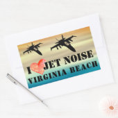 Sticker Rectangulaire I Love Jet Noise Virginia Beach Poster (Enveloppe)