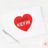 Sticker Rectangulaire I Love Kefir (Enveloppe)