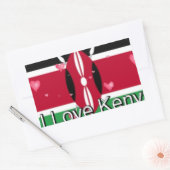 Sticker Rectangulaire I Love Kenya et "Hakuna Matata" Art Print (Enveloppe)