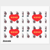 Sticker Rectangulaire I Love Kenya Massai Art Print (Feuille)